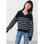 Gina Tricot - Y boxy collar sweater - neuleet - Blue - 134/140 - Female