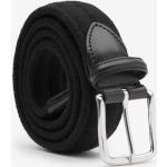GIORGIO Elastic Braided Wool Belt Black