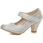 Naisten Hopeanväriset Koon 33 Soljelliset Glitter Mary-Jane -kengät 