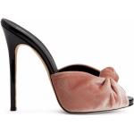 Naisten Vaaleanpunaiset Samettiset Koon 41 Avokärkiset Slip on -malliset Giuseppe Zanotti Korkeakorkoiset sandaalit alennuksella 