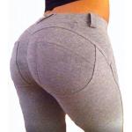 Grey Stretch Fit Shaping Butt Lifting Leggings (XLarge)