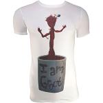 "Guardians of the Galaxy" T-Shirt, I am Groot - Flower Pot, White - L