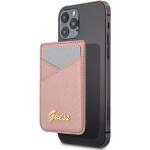 Vaaleanpunaiset Guess Lompakko-malliset iPhone 12-kotelot 
