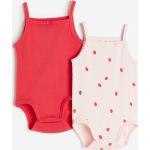 Vauvojen Punaiset Puuvillaiset Koon Newborn H&M - Bodyt 2 kpl verkkokaupasta H&M 