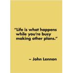 H & M - John Lennon Life Lesson Juliste - Keltainen