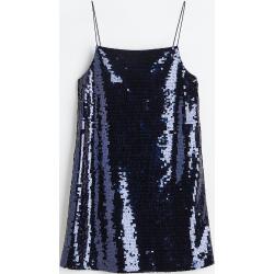 H & M - Paljettikoristeinen mekko - Sininen