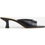 Naisten Mustat Satiiniset Koon 35 Neliökärkiset Slip on -malliset H&M Korkeakorkoiset sandaalit 