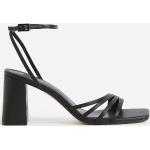 Naisten Mustat Koon 40 Neliökärkiset H&M Tolppakorko Korkeakorkoiset sandaalit kesäkaudelle 