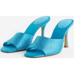 Naisten Turkoosit Koon 40 Neliökärkiset Slip on -malliset H&M Korkeakorkoiset sandaalit 