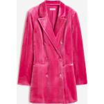 Naisten Vaaleanpunaiset Samettiset Koon XL Pitkähihaiset Mini H&M Plus-koon takit 