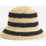 Naisten Mustat Koon M H&M Virkatut Bucket-hatut 56 cm päänympäryksellä 