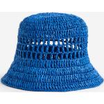 Naisten Siniset Oljesta valmistetut Koon L H&M Virkatut Hatut 58 cm päänympäryksellä 