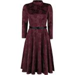 H&R London Keskipitkä mekko - Chevron Red Swing Dress - XS- XL - varten Naiset - Tummanpunainen