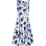 H&R London - Rockabilly Keskipitkä mekko - Blue Rosaceae Swing Dress - S- 3XL - varten Naiset - Monivärinen