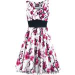 H&R London - Rockabilly Keskipitkä mekko - Pink Floral Dress - XS- XXL - varten Naiset - Valkoinen-pinkki