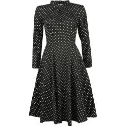 H&R London - Rockabilly Keskipitkä mekko - XS- 4XL - varten Naiset - Musta