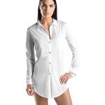 HANRO Women's Nachthemd 1/1 Arm 90 cm Plain Long Sleeve Nightie, White (White 0101), UK 14 (Manufacturer size: S)