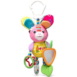 Happy Baby Activity Hanger Rabbit Pink Toys Soft Toys Stuffed Animals Harmaa Happy Baby Ehdollinen Tarjous