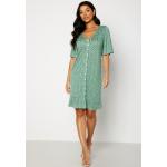 Happy Holly Malini button frill dress Green / Floral 32/34