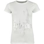 Naisten Valkoiset Puuvillaiset Koon XL Lyhythihaiset Harry Potter Hogwarts O -kaula-aukkoiset Lyhythihaiset t-paidat 