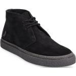 Hawley Suede Designers Boots Desert Boots Black Fred Perry