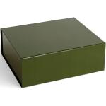 HAY Colour Storage M kannellinen laatikko 29,5x35 cm Olive