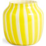 HAY striped wide vase - Yellow