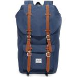 Herschel Little America Mid Volume Unisex Adult Bag 10014-00007 Polyester, Navy/Tan Synthetic Leather Backpack