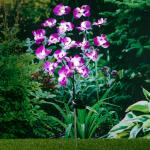 HI Aurinkoenergialla toimiva puutarhan LED orkidea valaisin 75 cm