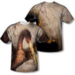 Hobbit - Herren Smaug Attack (Front / Back) T-Shirt, XXX-Large, White