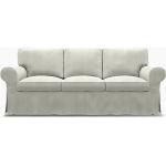 IKEA - Ektorp 3 Seater Sofa Bed Cover, Silver Grey, Cotton - Bemz
