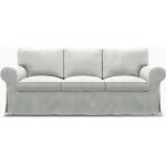 IKEA - Ektorp 3 Seater Sofa Bed Cover, Silver Grey, Linen - Bemz