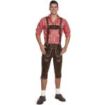 Iseaa Men's Traditional Costume, Long Leather Trousers Made of Cow or Goat Leather, dark brown, 46