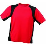 James & Nicholson Men's Shirt Running T - Red, XXXL