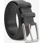 JAVIER Classic Pebble Leather Belt Grey