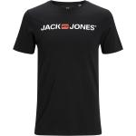 Miesten Mustat Koon M Lyhythihaiset JACK & JONES O -kaula-aukkoiset Logo-t-paidat 