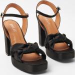 Naisten Mustat Tekstiilistä valmistetut Koon 41 Soljelliset JOELLE Korkeakorkoiset sandaalit kesäkaudelle yli 9cm koroilla alennuksella 