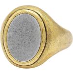 John Varvatos brass and silver ring - Gold