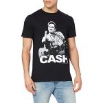 Johnny Cash Herren T-Shirt Gr. Small, Schwarz - Schwarz