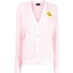 Joshua Sanders smiley-face cable knit cardigan - Pink