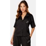 Juicy Couture Dorothy Solid Satin Top Black S