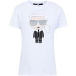 Naisten Valkoiset Ekologisesti tuotetut Koon M Lyhythihaiset Karl Lagerfeld O -kaula-aukkoiset Kestävän muodin Puuvillalogo-t-paidat 