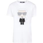 Naisten Valkoiset Koon S Lyhythihaiset Karl Lagerfeld O -kaula-aukkoiset Puuvillalogo-t-paidat alennuksella 