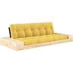 Keltaiset Designer Mänty-puiset KARUP 3 hengen 3-istuttavat sohvat 
