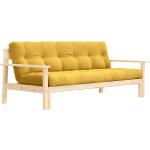 Keltaiset Designer Mänty-puiset Käsinojalliset KARUP 3 hengen 3-istuttavat sohvat 