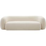 Valkoiset Designer Polyesteriset Pehmustetut Kave Home 3 hengen 3-istuttavat sohvat 