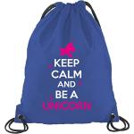 Keep Calm and Be a Unicorn Gym Bag/Sports Bag - Royal Blue