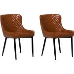 Keinonahkainen old style ruskea tuoli (2 kpl) SOLANO