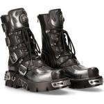 kengät NEW ROCK - Flame Boots (591-S2) Musta-harmaa