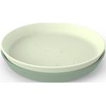Kiddish Plate 2-Pack Elphee Home Meal Time Plates & Bowls Plates Green D By Deer